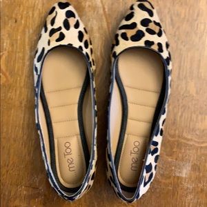 Leopard print flats size 8 1/2.  Worn once.